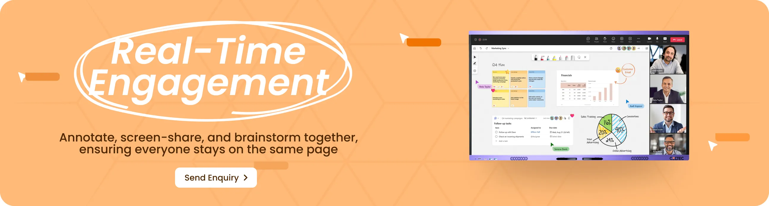 Real-time engagement with Coltec collaboration display