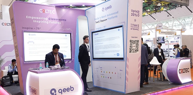 Coltec team at ET TECHX 2024, showcasing innovative education and corporate technology solutions at Hitec Hyderabad.