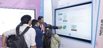 Interactive simulation shown on Qeeb platform at COLTEC booth